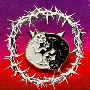 Purrfect Balance Enamel Pin